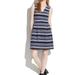 Madewell Dresses | Madewell Gallerist Ponte Striped Mini Dress | Color: Blue/White | Size: S