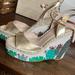 Kate Spade Shoes | Kate Spade Dallas Glitter Cactus Platform Wedge. Never Worn! Size 7.5! | Color: Gold/Green | Size: 7.5