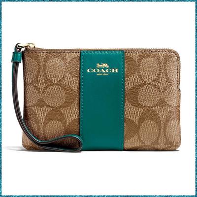 Coach Bags | Aqua Wristlet | Color: Tan | Size: 6.25”X4”