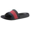 Badepantolette TOMMY HILFIGER "RUBBER TH FLAG POOL SLIDE", Herren, Gr. 42, bunt (schwarz, rot, weiß), Gummi, sportlich, Schuhe Badelatschen Pantolette, Sommerschuh, Poolslides, Schlappen, für Bad und Strand