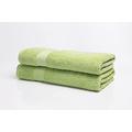 restmor Luxury Bath Sheets Pack of 2 Heavy 600 GSM Egyptian Cotton Large Size 100 x 150 cm Thick and absorbent bathroom towels Long lasting wash after wash (Light Green)