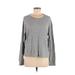 PST By Project Social T Pullover Sweater: Gray Color Block Tops - Women's Size Medium