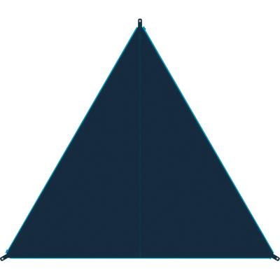 Sonnensegel BENT "Zip-Canvas", blau (dunkelblau, rv hellblau), Sonnensegel, B/T: 250cm x 250cm, Polyester, B:250cm T:250cm Image