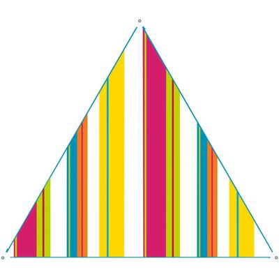 Sonnensegel BENT "Zip-Canvas", bunt (karibik weiß gestreift, rv hellblau), Sonnensegel, B/T: 250cm x 250cm, Polyester, B:250cm T:250cm