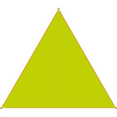Sonnensegel BENT "Zip-Canvas", bunt (limette, rv orange), Sonnensegel, B/T: 250cm x 250cm, Polyester, B:250cm T:250cm