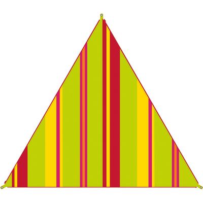 Sonnensegel BENT "Zip-Canvas", bunt (karibik limette gestreift, rv rot), Sonnensegel, B/T: 250cm x 250cm, Polyester, B:250cm T:250cm