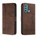 Premium Wallet Case for Motorola Moto G Pure 2022/Moto G Power 2022 Card Slots Holder Magnetic Clasp Flip Cover with Kickstand Soft Silicone PU Leather Shockproof Anti-Fingerprints Case Coffee