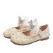 Toddler/Little Girls Mary Jane Glitter Pearl Ballerina Flats Princess Shoes Slip-on School Party Dress Shoes