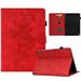 Smart Tablet Case for Kindle Fire HD8/HD8 Plus 12th 10th Gen 2022/2020 Book Style Flip Folio Cover Flower Pattern Luxury PU Leather Kickstand Magnetic Clasp Auto Sleep/Wake Shockproof Case Red