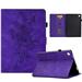 Smart Tablet Case for Samsung Galaxy Tab A8 10.5 X200/X205/X207 Book Style Flip Folio Cover Flower Pattern Luxury PU Leather Kickstand Magnetic Clasp Auto Sleep/Wake Shockproof Case Purple