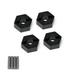 4Pcs Metal 14mm Wheel Hex Adapter for 1/10 Arrma SENTON VORTEKS Big Rock RC Car Upgrade Parts Black