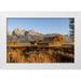 Jones Adam 18x13 White Modern Wood Framed Museum Art Print Titled - Moulton barn at sunrise and Teton Range-Grand Teton National Park-Wyoming