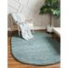 Unique Loom Solid Shag Rug Light Slate Blue 7 10 x 10 Oval Solid Modern Perfect For Dining Room Bed Room Kids Room Play Room