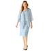 Plus Size Women's Sparkling Lace Jacket Dress by Catherines in Ballad Blue (Size 20 W)