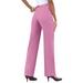 Plus Size Women's Classic Bend Over® Pant by Roaman's in Mauve Orchid (Size 24 W) Pull On Slacks