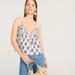 J. Crew Tops | J. Crew Nwt Gathered Lurex Gauze Camisole In Gathered Floral Block Print | Color: Blue/White | Size: Various