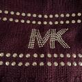 Michael Kors Accessories | Michael Kors Stripe Studded With Studded Logo Winter Scarf, Eggplant Color. | Color: Purple | Size: Os