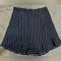 J. Crew Skirts | Jcrew J Crew J. Crew Navy White Stripe Ruffle Tulip Skirt Sz 8 Worn Once | Color: Blue/White | Size: M