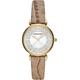 Emporio Armani Uhr für Damen , Zweizeiger Uhrwerk, 32MM Gold Edelstahlgehäuse mit einem Lederarmband, AR11518