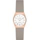 Skagen Damenuhr Grenen Lille Solar, Solarbetriebenes Dreizeiger Uhrwerk, 26MM Rose Gold Edelstahlgehäuse mit Lederarmband, SKW3079