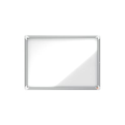 Nobo Schaukasten Premium Plus, Innenbereich, 8xA4, Magnetisch, Klapptür, Glas, weiß