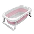 Airber Baby Bath Tub Foldable Bathtub, Newborn Baby Bathtub with Foldable Anti-Slip Legs Collapsible Tub for Toddler Baby Kids Bathing - Childrens Travel Shower Bath Tubs