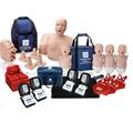 PRESTAN Ultralite CPR Manikin Bundle (4-Pack Adult, 4-Pack Infant), Medium Tone with AED UltraTrainer (4-Pack) & MCR Accessories