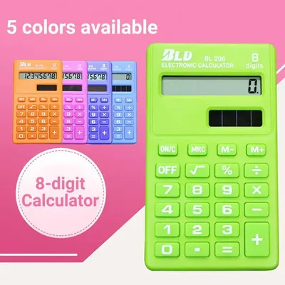 Mini calculatrice de poche à 8 chiffres pratique et pratique portable et durable pour les enfants