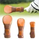 Housses de club de golf en cuir PU marron housse de tête en bois hybride housse de protection pour