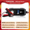 TOPDON – chargeur intelligent de batterie de voiture et moto TB8000 6v 12v 5a 6a 8a 3a