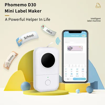 Phomemo-Mini imprimante d'étiquettes D30 sans fil étiqueteuse de poche pour smartphone machine