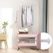 2-In 1 Coat Rack Clothing Rack with 2 Metal Basket