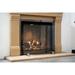 AMS Fireplace Modern Free Standing Clear Glass Fireplace Screen w/ Stainless Steel Feet Metal in Gray | 32 H x 46 W x 7 D in | Wayfair