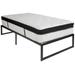 Flash Furniture 14 Inch Metal Platform Bed Frame w/ 12 Inch Memory Foam Pocket Spring Mattress in a Box Metal in Brown | Wayfair
