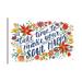 Jaxson Rea Happy Thoughts I White by Janelle Penner - Wrapped Canvas Textual Art Canvas in Blue/Brown/Gray | 10 H x 15 W x 1.5 D in | Wayfair