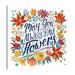 Jaxson Rea Happy Thoughts IV White by Janelle Penner - Wrapped Canvas Textual Art Canvas, Wood in Blue/Brown/Gray | 24 H x 24 W x 1.5 D in | Wayfair