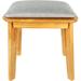 Red Barrel Studio® Solid Wood Vanity Stool Linen/Wood/Upholstered in Brown/Gray | 18 H x 16 W x 12 D in | Wayfair 86A0B6E7139748C58DD9C4F6636778CF