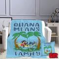 Disney Lilo & Stitch Throw Blanket With Pillow Cover Outing Travel Blankets For Couch - Living Room - Sofa