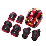 7pcs Baby Boy Girl Ice Hockey Jersey Ski Helmet Arm Elbow Knee Protector Set For Skating Skateboard