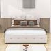 Red Barrel Studio® Linen Platform Bed w/ Headboard & Drawers Upholstered/Linen in Brown | 43 H x 65 W x 85 D in | Wayfair