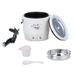 Mini 1L Electric Rice Cooker Food Container Food Steamer Portable Multifunction Soup Pot Porridge Meal Heater for RV Car Camping Travel 12V