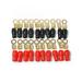 Frcolor 10 Pairs Copper Gold Plated 4 Gauge Heat Shrink Wire Connectors Insulated Electrical Wire Terminal Connectors Quick Splice Crimp Terminals - 4GA (Red and Black)