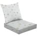 2-Piece Deep Seating Cushion Set watercolor Star beige on a white for childrens textiles etc Outdoor Chair Solid Rectangle Patio Cushion Set