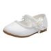 JDEFEG Girl Shoes 8 Toddler Girl Shoes Small Leather Shoes Single Shoes Children Dance Shoes Girls Performance Shoes Shoes for Girls Wide Pu White 30