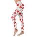 huaai valentine s day print high waist yoga pants for women s tights compression yoga running fitness high waist leggings womens casual jogger pants red s
