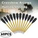 60Pcs Crossbow Bolts 6.5 Aluminium Arrows Broadhead Hunting Mini Archery Pistol