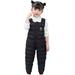 JDEFEG Dinosaur Pack Child Kids Toddler Toddler Baby Boys Girls Cute Cartoon Letter Jumpsuit Cotton Wadded Thicken Suspender Snow Bib Ski Pants Overalls Trousers Outfit All Jumpsuit for Boys Black 80