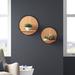 Trent Austin Design® Pokorny 2 Piece Circle Accent Shelf Wood in Black/Brown | 19 H x 19 W x 6 D in | Wayfair 34107002B52C483E8865C7E63173818E