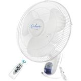 Clearance! Simple Deluxe 16 Inch Digital Wall Mount Fan with Remote Control 3 Speed-3 Oscillating Modes-72 Inches Power Cord ETL Certified-White 16