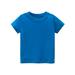 JDEFEG Boy Large Toddler Kids Girls Boys Short Sleeve Basic T Shirt Casual Summer Tees Shirt Tops Solid Color Preschool Shirts Boys Cotton Blends Blue 140
